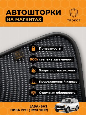 ВАЗ НИВА 2121 Urban/Bronto/Рысь (1993-2019) (с пластиковым треугольником у зеркала) Внедорожник 3 дв. Комплект на передние двери PREMIUM
